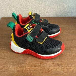 Adidas x Lego toddler Black, Red, Yellow and Green Sneakers